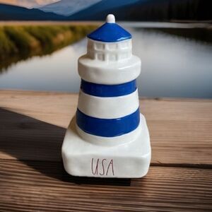 Rae Dunn Ceramic USA Lighthouse Statue